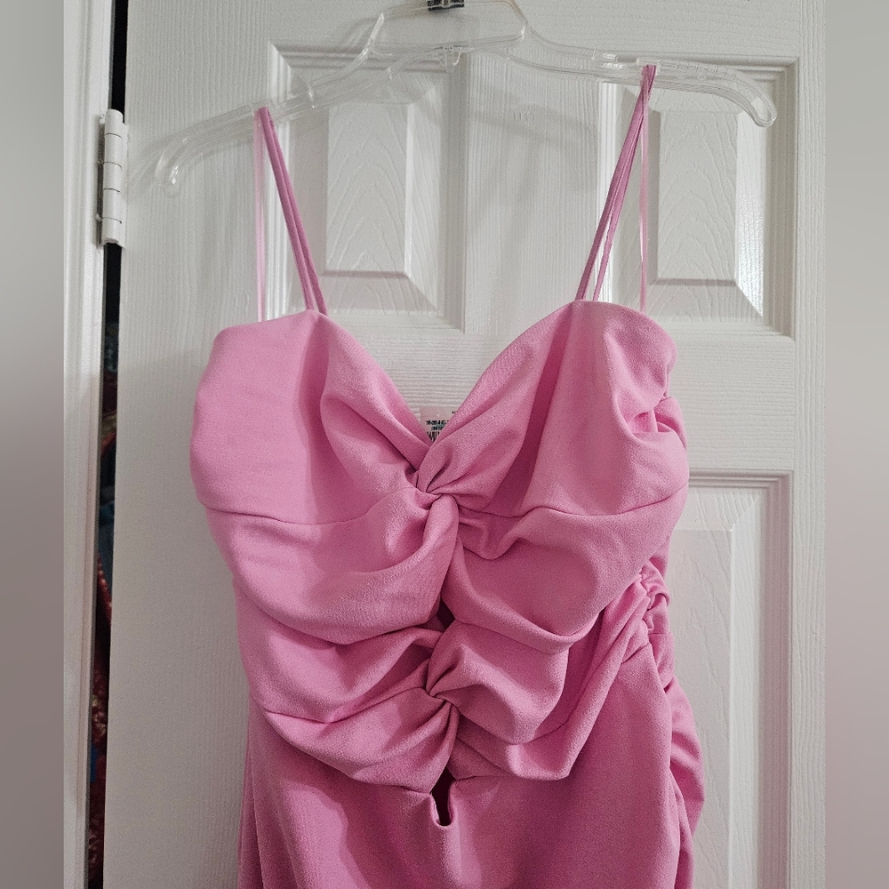 Abercrombie Pink Slit Dress Size XL Tall - Picture 2 of 11